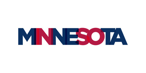 Minnesota, USA typography slogan design. America logo with graphic city lettering for print and web.