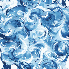 Watery swirls 4, seamless pattern, vector, tiling