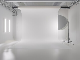 Modern Professional Photo Studio with LED Lighting