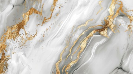 Beautiful white marble surface texture wallpaper background with golden crack