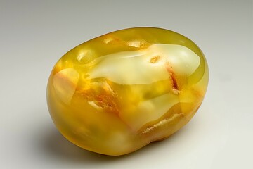 A symbol of hope and health, an ancient yellow jade gem topaz.  generative ai