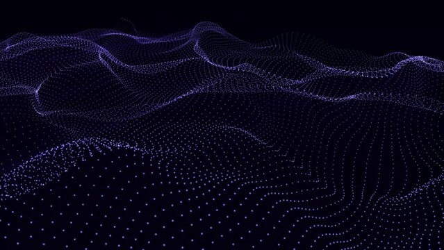 Blue energy, glowing magic stripes, waves, high technology lines, digital, with light rays from energy particles. Abstract background. Video in high quality 4k