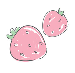 Strawberry sketch vector seamless illustration 