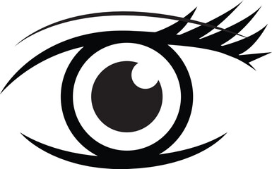 eye vector illustration isolated on white background. classic modern diseign, bright colors