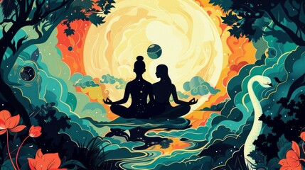 Harmony in Meditation: Unity and Balance in Nature