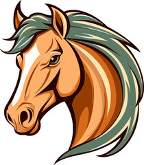 Bold Horse Mascot Vector Graphic