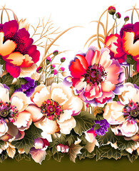 digital pattern design allover watercolor flower background multicolor printed design