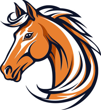 Regal Horse Mascot Vector Graphic