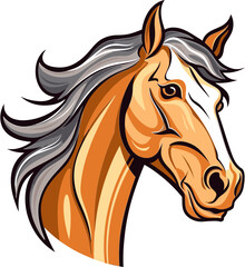 Elegant Equestrian Mascot Vector Illustration