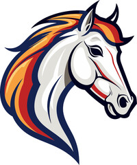 Fototapeta na wymiar Athletic Horse Mascot Vector Art