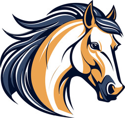 Athletic Horse Mascot Vector Art