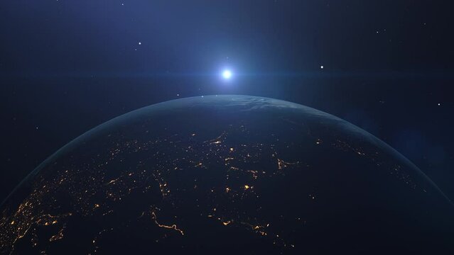 Cinematic Planet Earth Sunrise Over The Middle East 4k ProRes 422 HQ