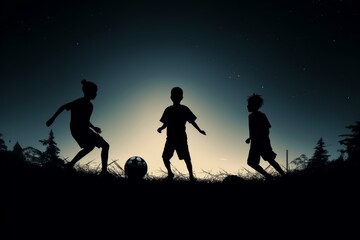 Fototapeta na wymiar Athletic Soccer player. Play game team. Generate Ai