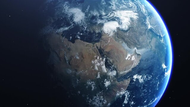 Cinematic Planet Earth Zoom Out Middle East 4k ProRes 422 HQ