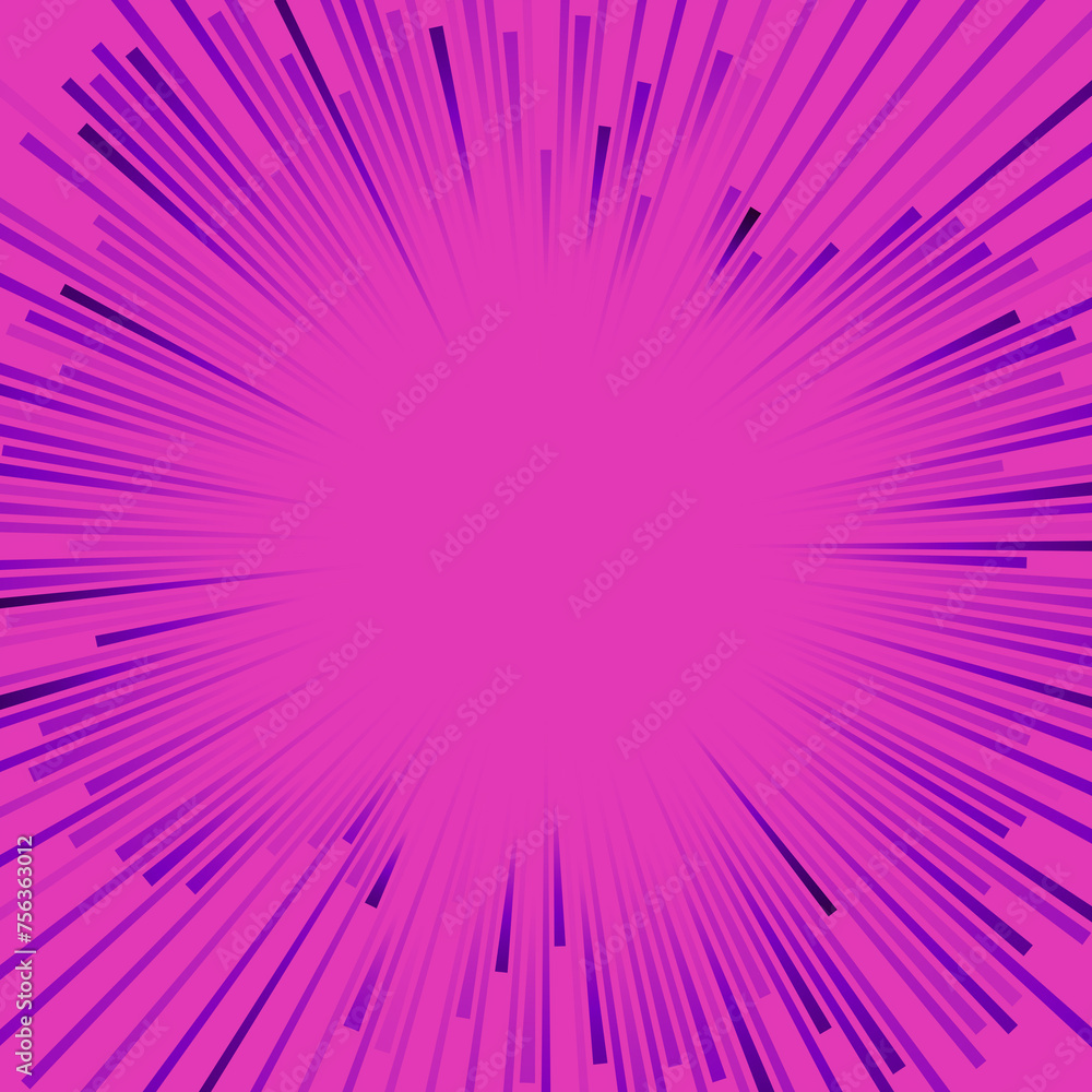 Poster bright pink background with a large circle of stripes in the center. 3d rendering digital illustrati
