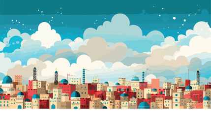 Vector design illustration of sky theme about Palest