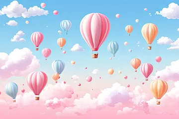 Photo sur Plexiglas Montgolfière flying balloons in the sky