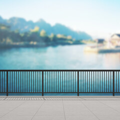 Balcony And Terrace Of Blur Nature Background