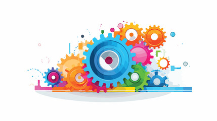 Web page showing a gear wheel concept of software