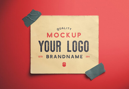 Logo Mockup Card with Tape
