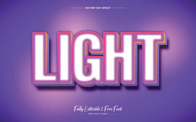 Light modern effect text style