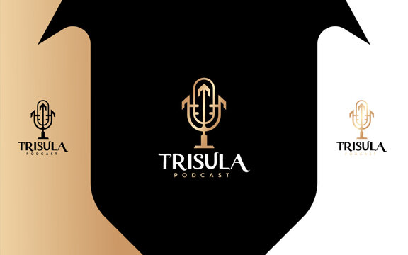 Podcast Trisula logo gold