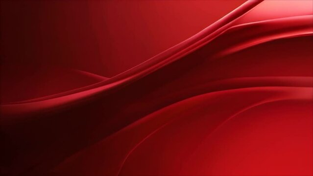Video, abstract background. Abstract red background, moving curves. AI generative.
