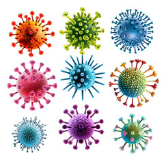 Fototapeta na wymiar 3d virus cells