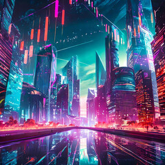 미래 도시 야경