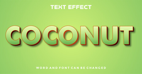 Coconut editable text effect