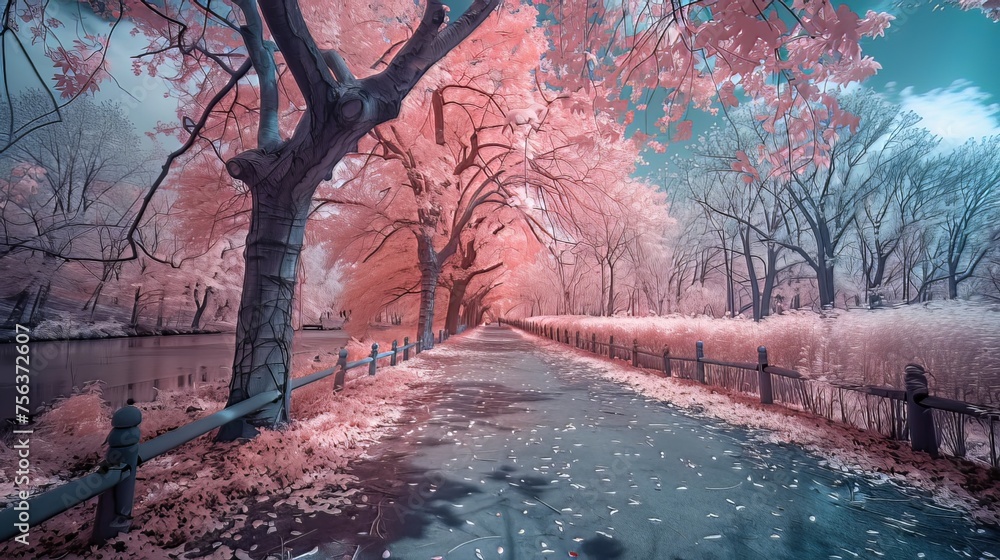 Poster infrared photography: experiment with infrared photography to capture unique and otherworldly images