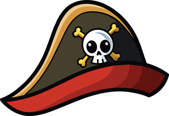 pirates hat vector design, Pirate Hat Icon isolated on white  Background