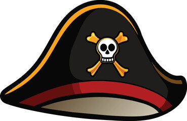 pirates hat vector design, Pirate Hat Icon isolated on white  Background