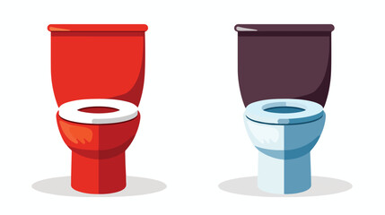 Toilet Icon flat vector isolated on white background