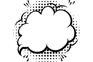 Speech bubble empty pop art style