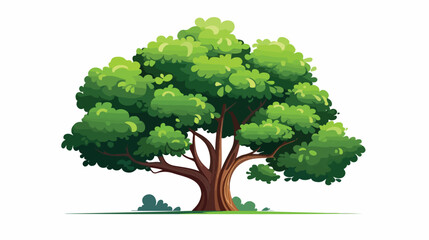 tree icon flat.  flat vector isolated on white background