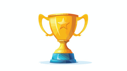 trophy cup award isolated icon  flat vector isolated