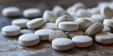 Fototapeta na wymiar white pills for health tablet stell life 