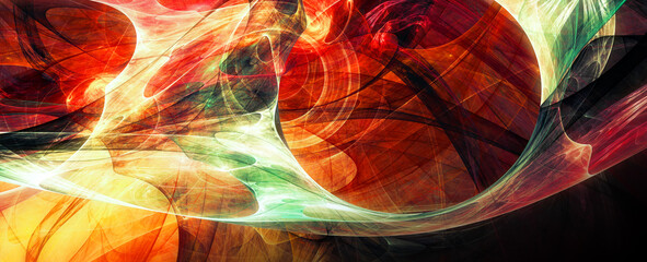 Abstract bright futuristic background. Modern banner. Fractal artwork for creative graphic design