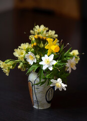Vibrant Spring Flowers Blooming in a vase