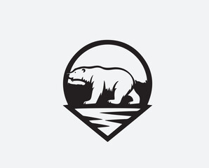 Bear logo vector illustration on a white background