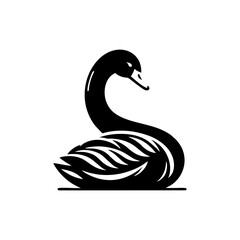 Swan Bird Simple and Clean Logo Icon