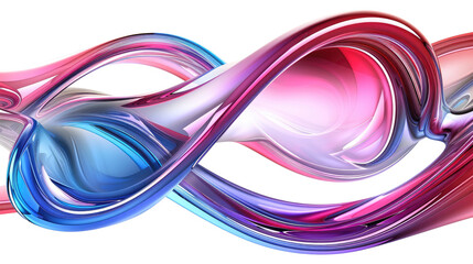 gradient blue purple wave element on transparent background