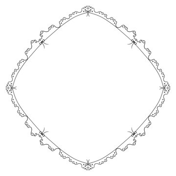 frame with ornament and bow coquette fit for cute flyers