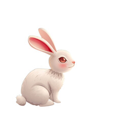 Obraz premium white rabbit isolated on white