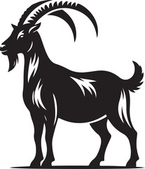 Goat silhouette icon symbol logo black design vector illustration
