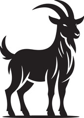 Goat silhouette icon symbol logo black design vector illustration