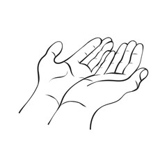 Obraz premium hand in black and white