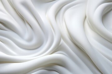 Cream like movement in the style of white flowing fabrics
