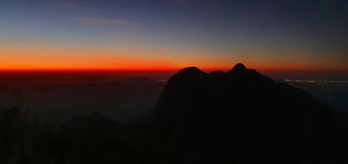 sunrise over the mountains
